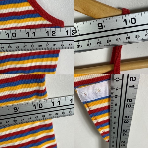 NEW Madewell Ribbed Rainbow Thong Bodysuit Size XS 2020 Style AN422 Square Neck - Picture 12 of 13